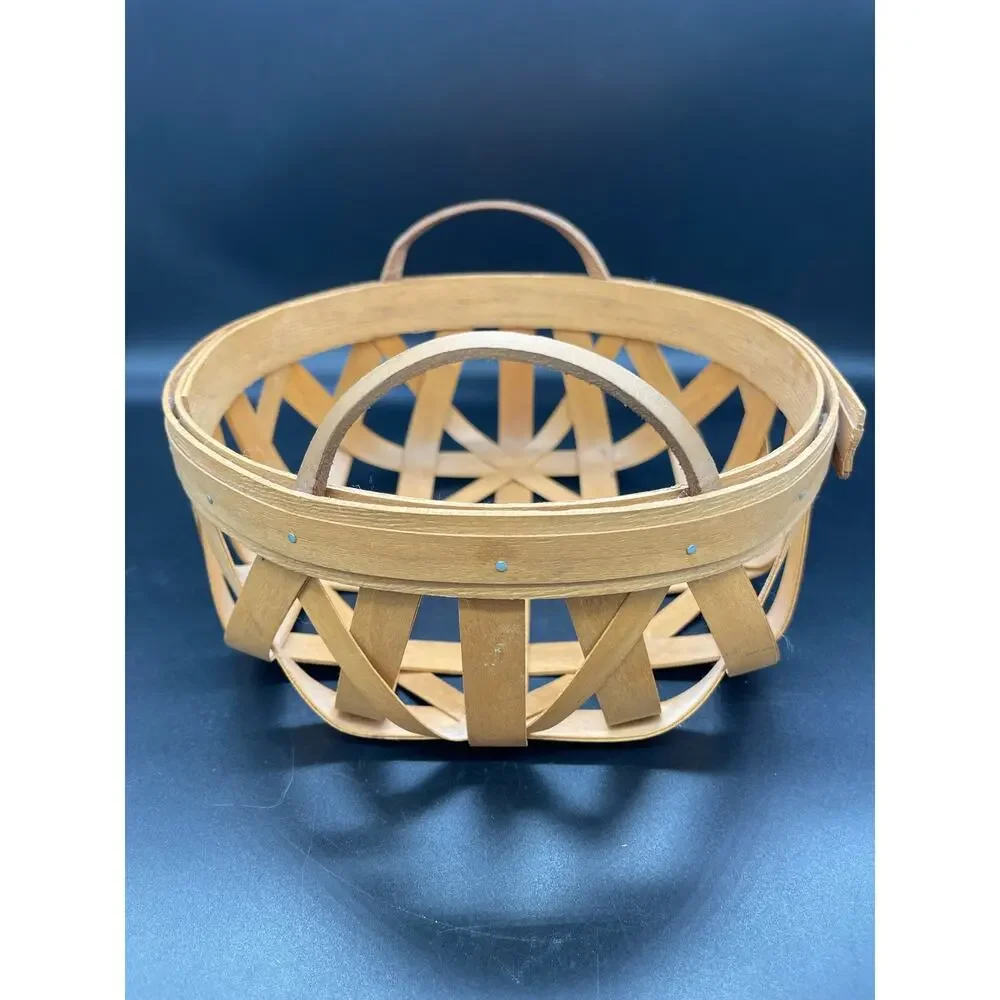Henn Open Weave Basket with Handles 9.5”